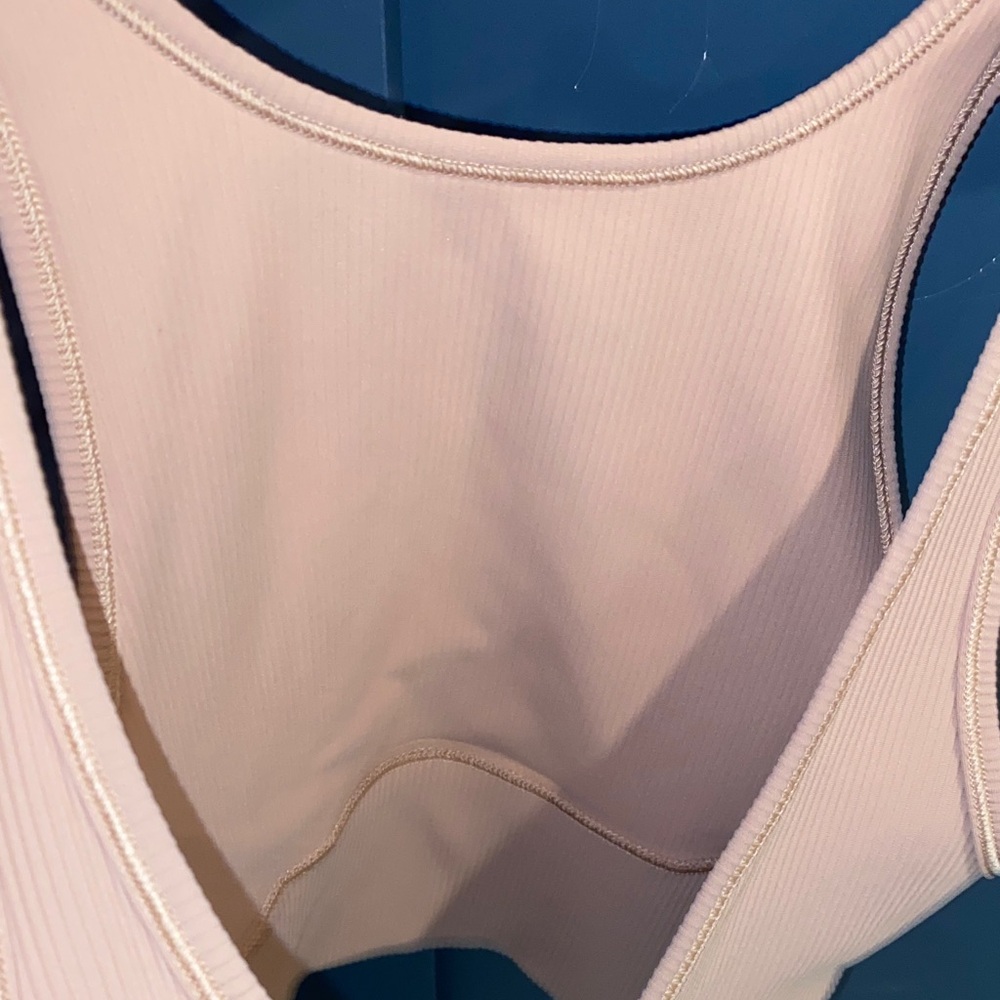 Women's Lululemon Power Pivot Ribbed Tank Pink Clay - Picture 5 of 8